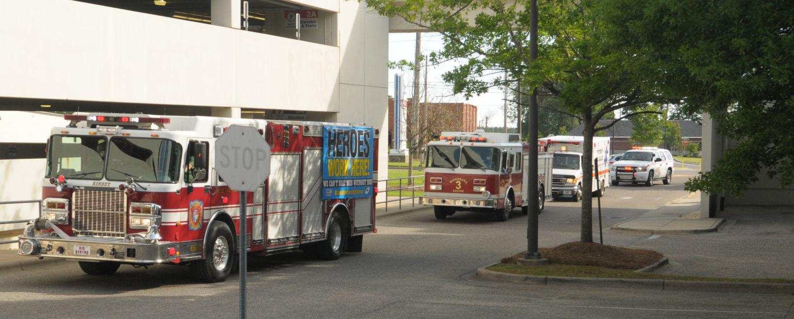 First responders give rolling salute to local health care workers